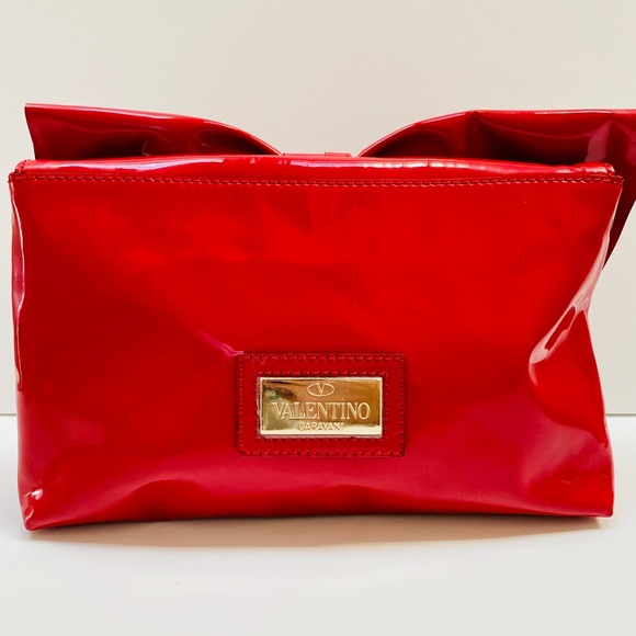 Valentino patent Bow Shoulder Bag in Red - Picture 2 of 6